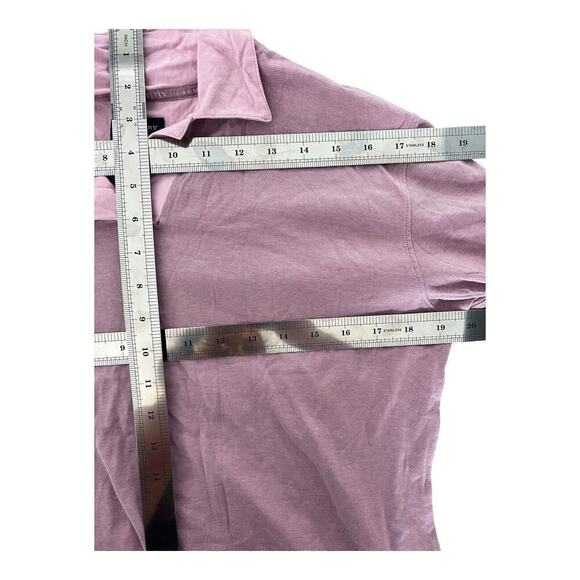 Burberry Golf Long Sleeve Collared Shirt Lavender Plum Size Large Cotton - Picture 4 of 9